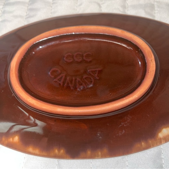 MCM drip glaze pottery small platter dish ashtray Handmade CCC CANADA 1960-65 - Picture 5 of 10